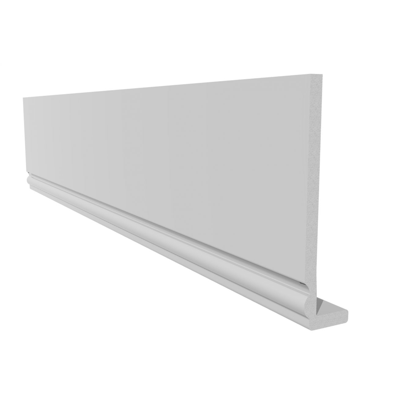 250x10mm White Ogee Fascia Board | Speedy Plastics & Resins